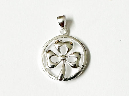 Celtic Silver Shamrock Pendant