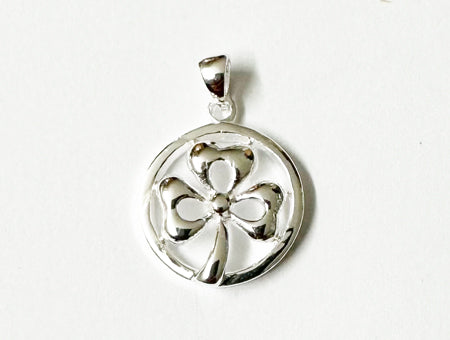 Celtic Silver Shamrock Pendant