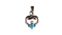 Claddagh March BirthStone Silver Pendant