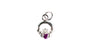 Claddagh June BirthStone Pendant Rodium