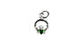 Claddagh Emerald Green May BirthStone Pendant Rhodium