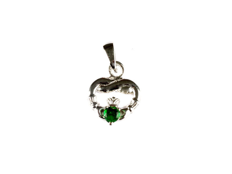 Claddagh May BirthStone Silver Pendant