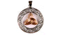 Rose On Silver Pendant