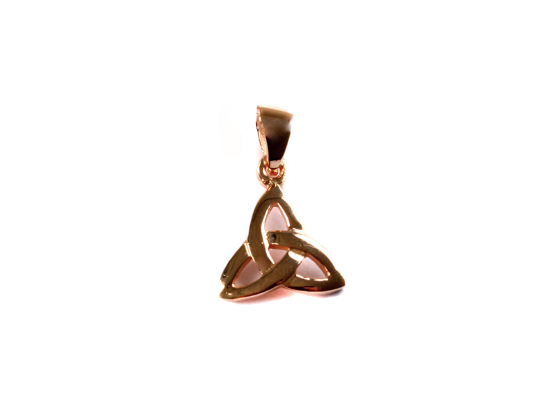 Trinity Knot  Rose Plated Silver Pendant