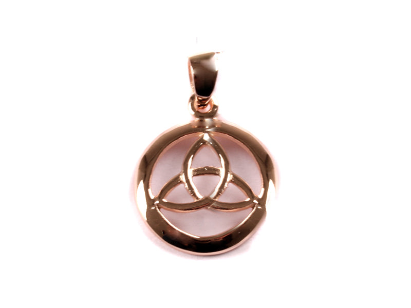Trinity Knot  Rose Plated Silver Pendant