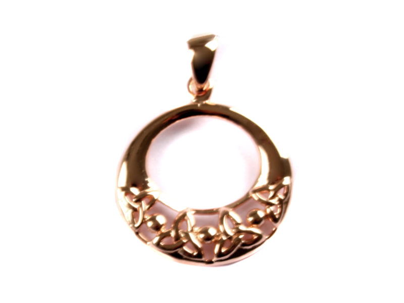 Trinity Knot  Rose Plated Silver Pendant