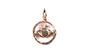 Claddagh Rose Plated Silver Pendant
