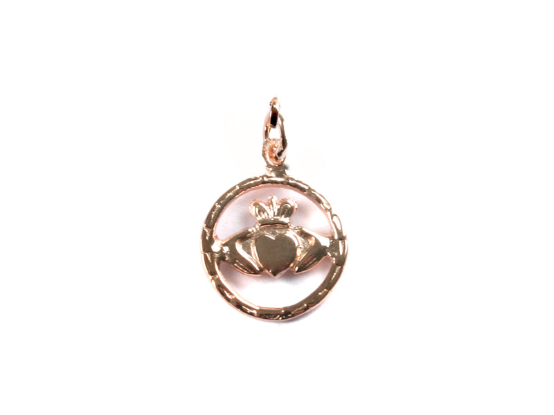 Claddagh Rose Plated Silver Pendant