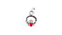 Claddagh Ruby July BirthStone Pendant Rodium Chained