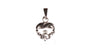 Claddagh April  BirthStone Silver Pendant