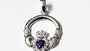 Claddagh Silver Pendant (Amethyst)