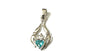 Claddagh Silver Pendant (Aquamarine)