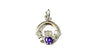 Claddagh June BirthStone Pendant Rodium