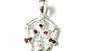 Claddagh Silver Pendant (Garnet)