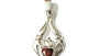 Claddagh Silver Pendant (Garnet)