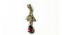 Trinity Knot Jan Birthstone Garnet Cz Pendant