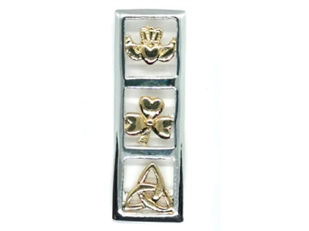 Celtic Silver Pendant With Gold Plating