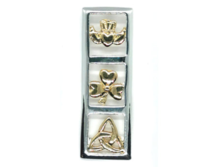 Celtic Silver Pendant With Gold Plating