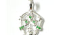 Claddagh Silver Pendant (Emerald)