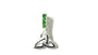Emerald Green Cz stone set Silver Trinity Knot Pendant