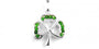 Silver Shamrock Pendant with Emerald Cubic Zirconia Stones