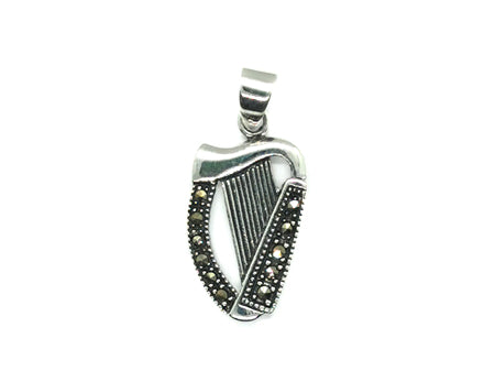Marcasite Harp Pendant