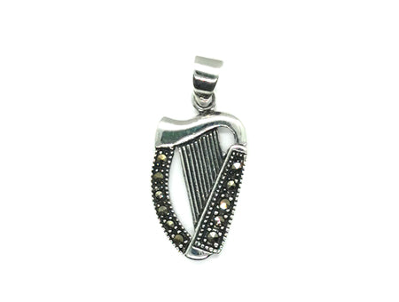 Celtic Silver All Pendants Irish Harps