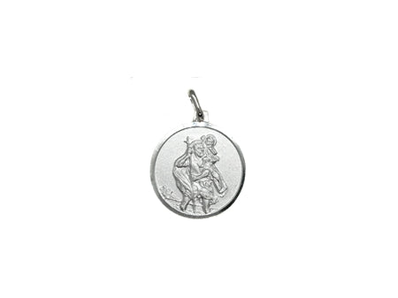 St Christopher’s Small Silver Matt Finish Medal