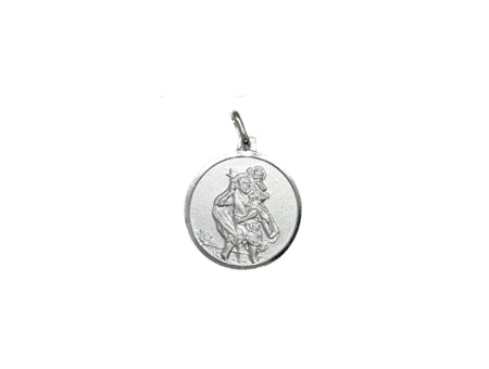 St Christopher’s Small Silver Matt Finish Medal