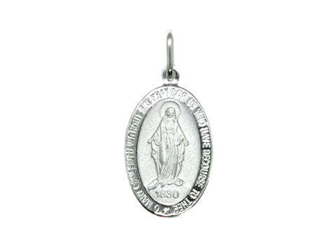 Medium Silver Matt Finish Miraculous Medal