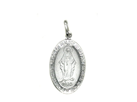 Small Silver Matt Finish Miraculous Medal