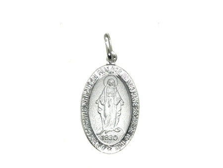 Small Silver Matt Finish Miraculous Medal