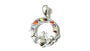 Claddagh Silver Multi Cz Pendant