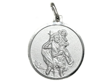 St Christopher’s X Large Silver Matt Finish Medal