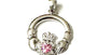 Claddagh Silver Pendant (Pink)