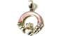 Claddagh Silver Pink MOP Pendant