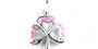 Silver Shamrock Pendant With Pink Cubic Zirconia Stones