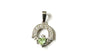 Claddagh Silver Pendant (Peridot)