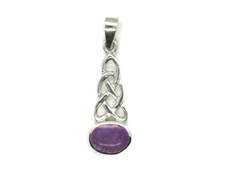 Celtic Pendant with Coloured Stone