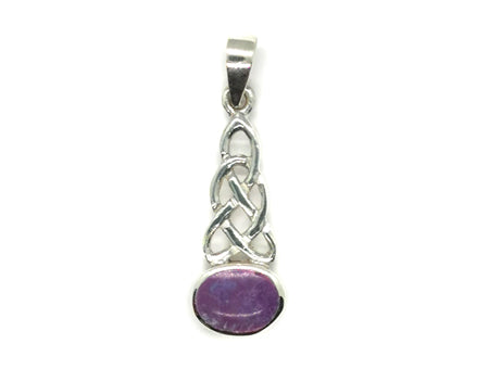 Celtic Pendant with Coloured Stone