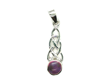 Celtic Pendant with Coloured Stone