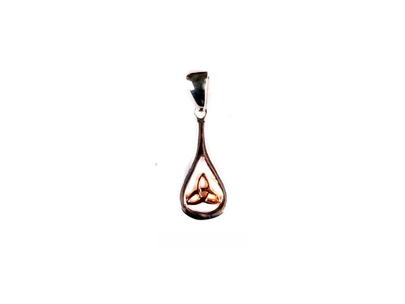Rose Gold Plated On Silver Pendant