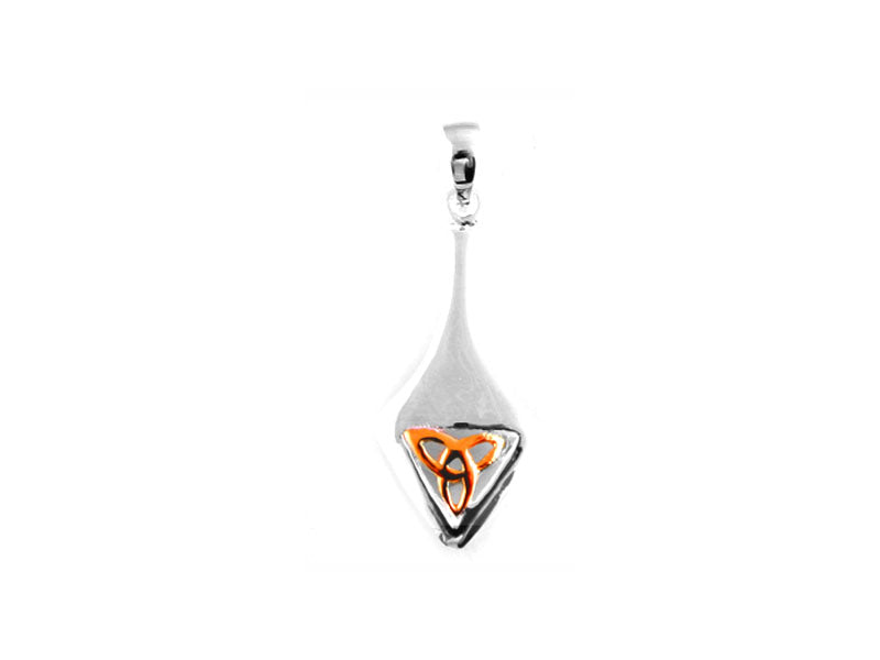 Rose Gold Plated On Silver Pendant