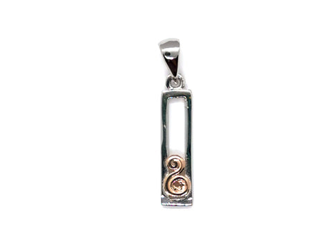 Celtic Silver Pendant With Rose Plating