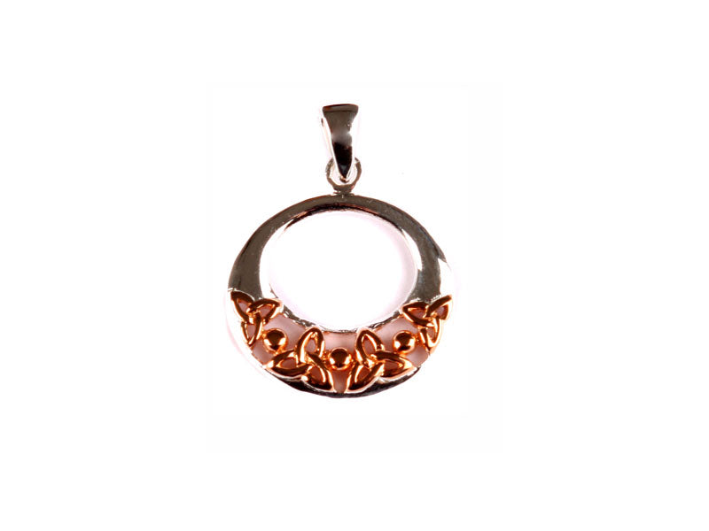 Rose On Silver Pendant
