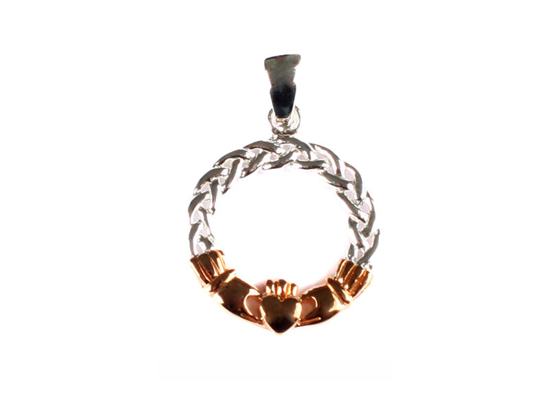 Rose Gold Plated On Silver Pendant