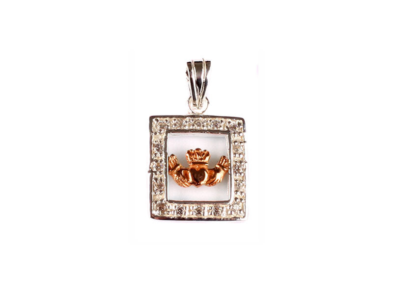 Rose Gold Plated On Silver Pendant