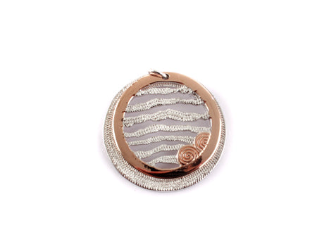 Irish Sinead Collection Silver With Rose Gold Plated Celtic Pendant.