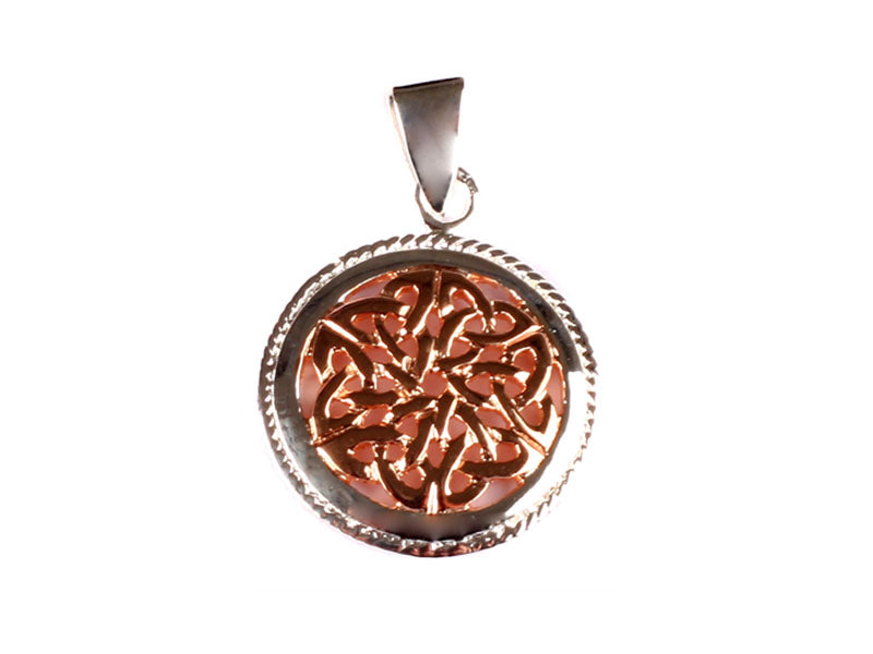 Rose Gold Plated On Silver Pendant