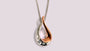 A Silver with Rose Gold Plate Pendant